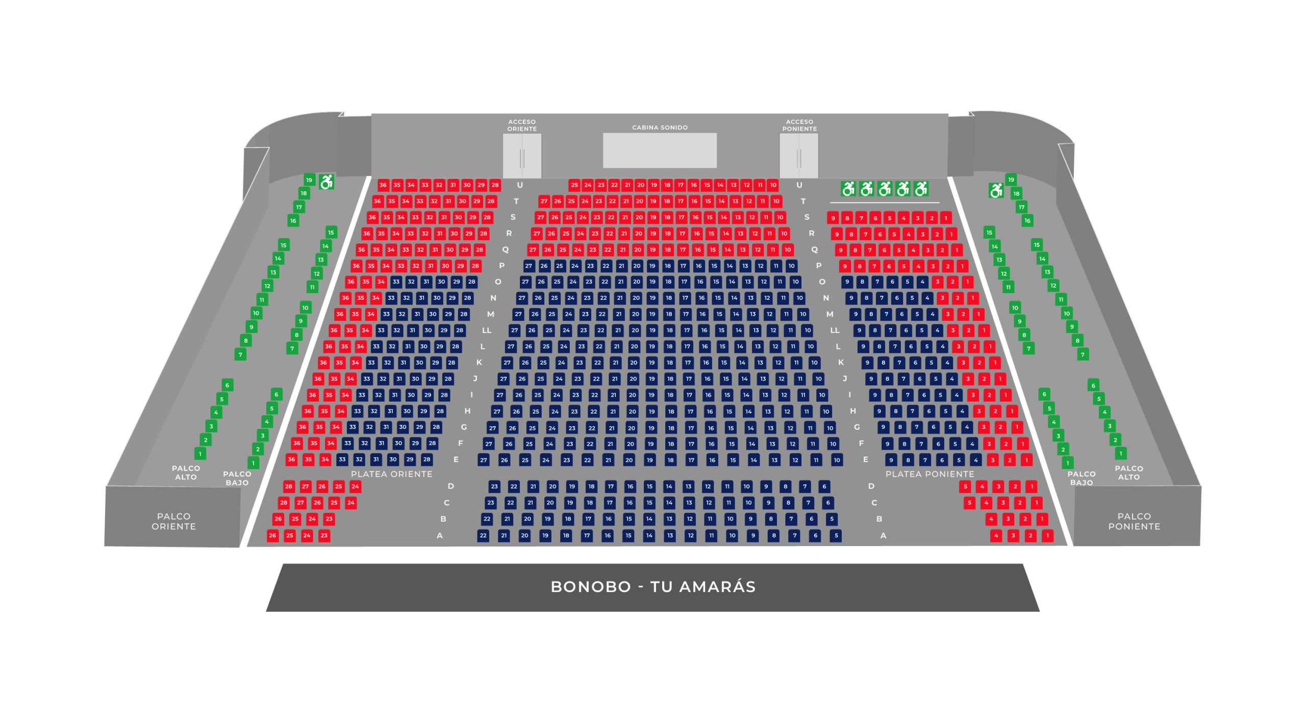 Plano de la Sala - Teatro Municipal de Las Condes