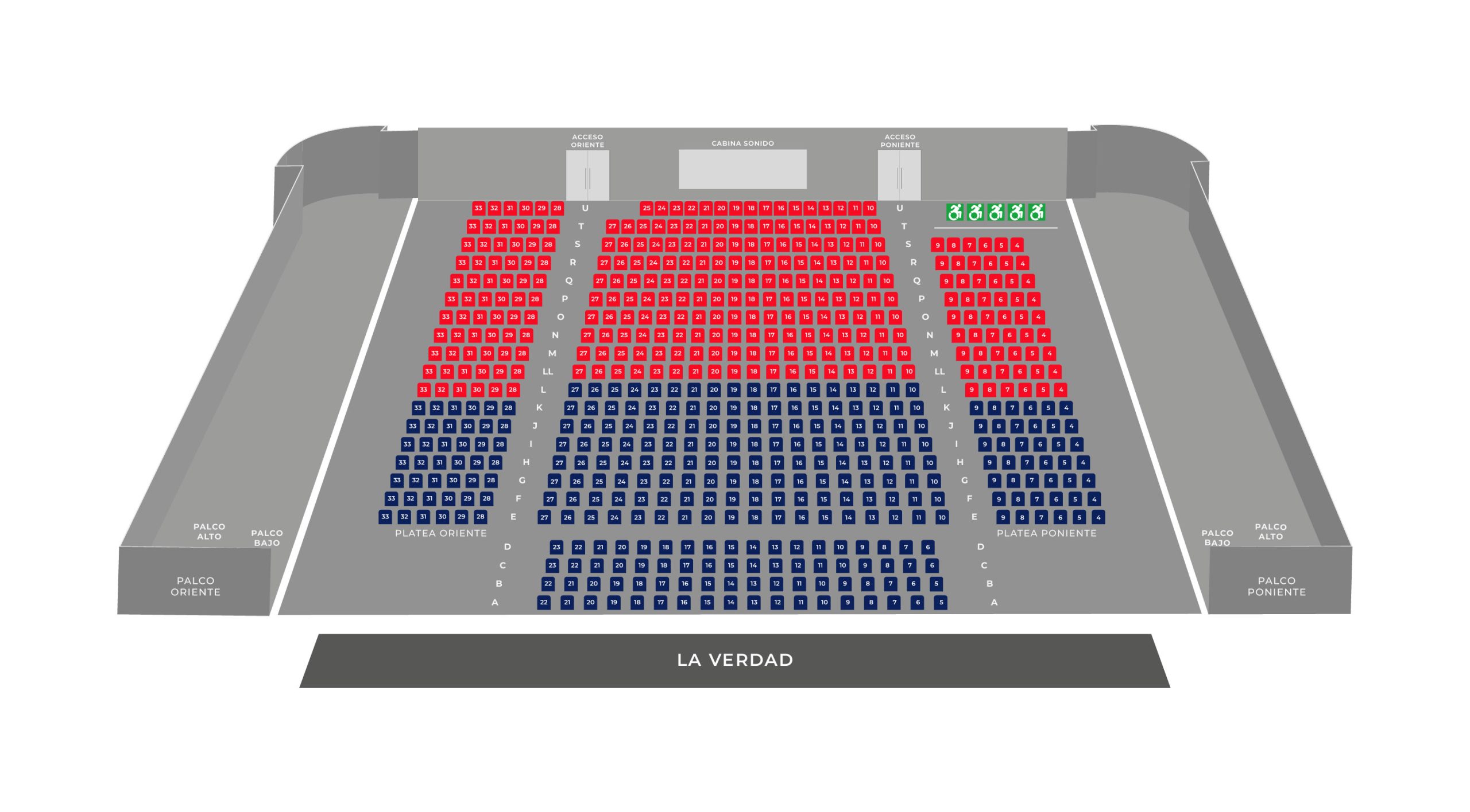 Plano de la Sala - Teatro Municipal de Las Condes