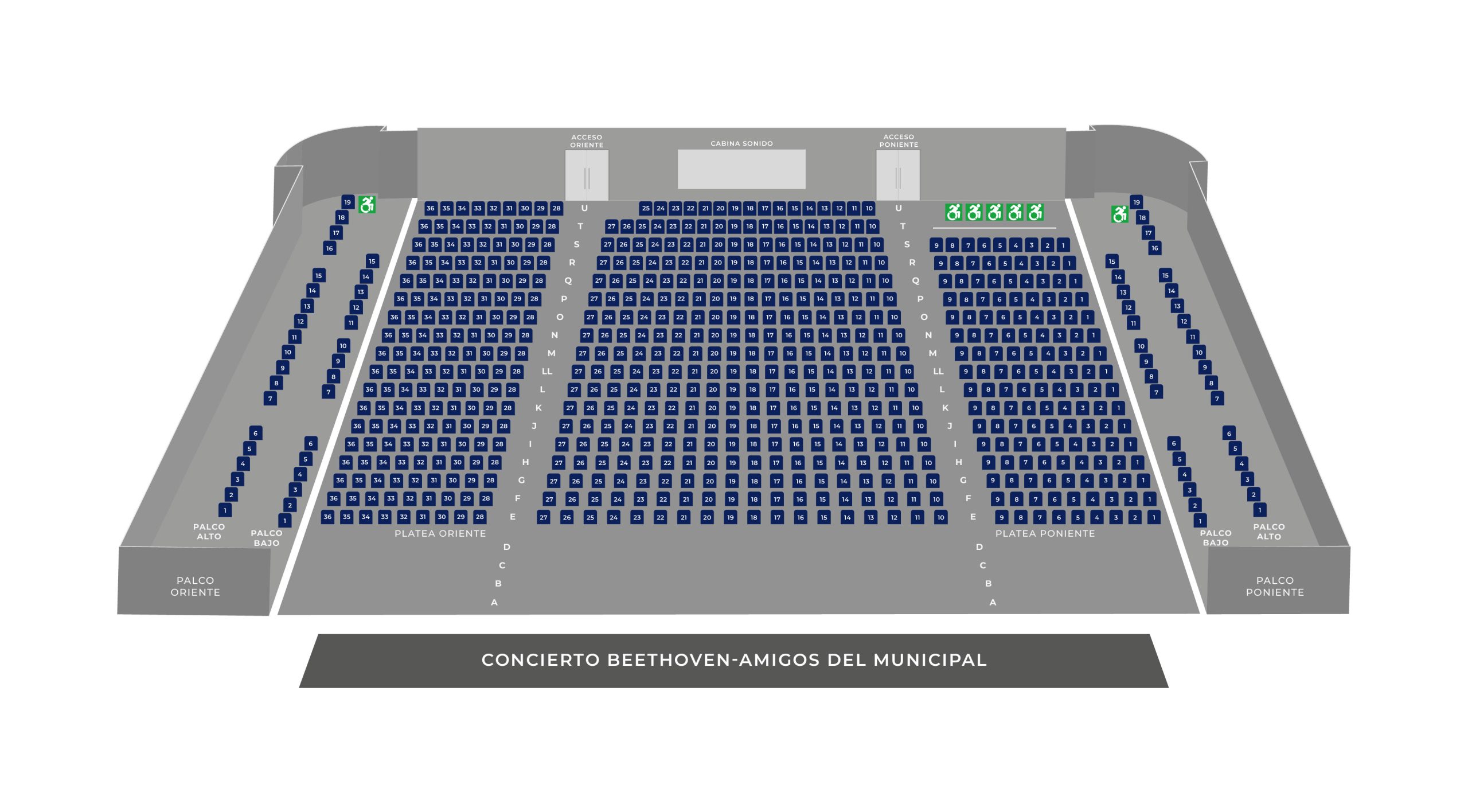 Plano de la Sala - Teatro Municipal de Las Condes
