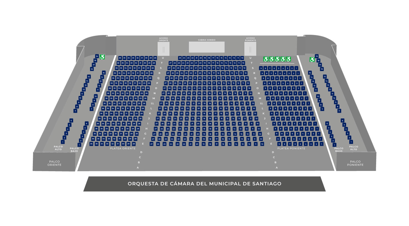 Plano de la Sala - Teatro Municipal de Las Condes