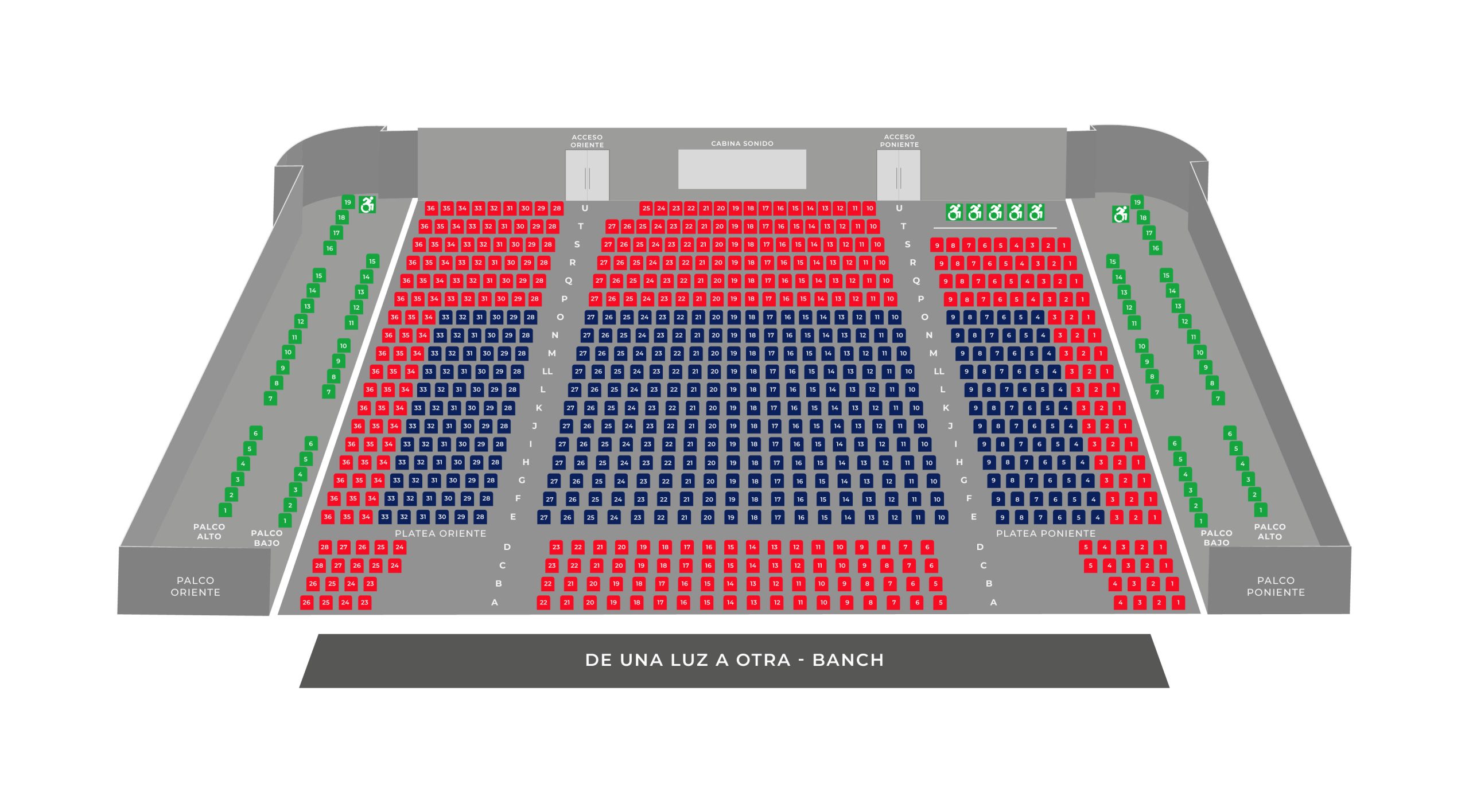 Plano de la Sala - Teatro Municipal de Las Condes