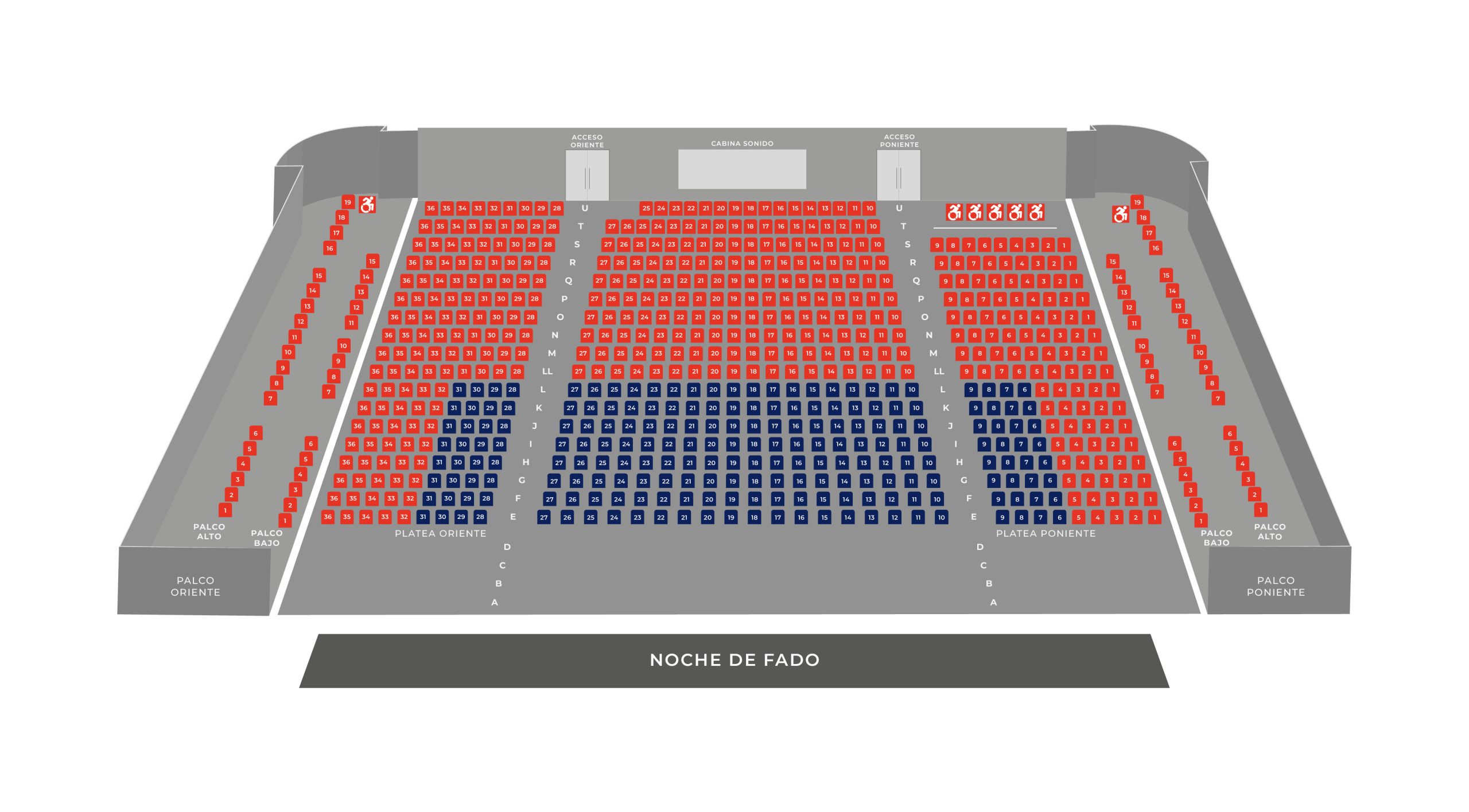 Plano de la Sala - Teatro Municipal de Las Condes