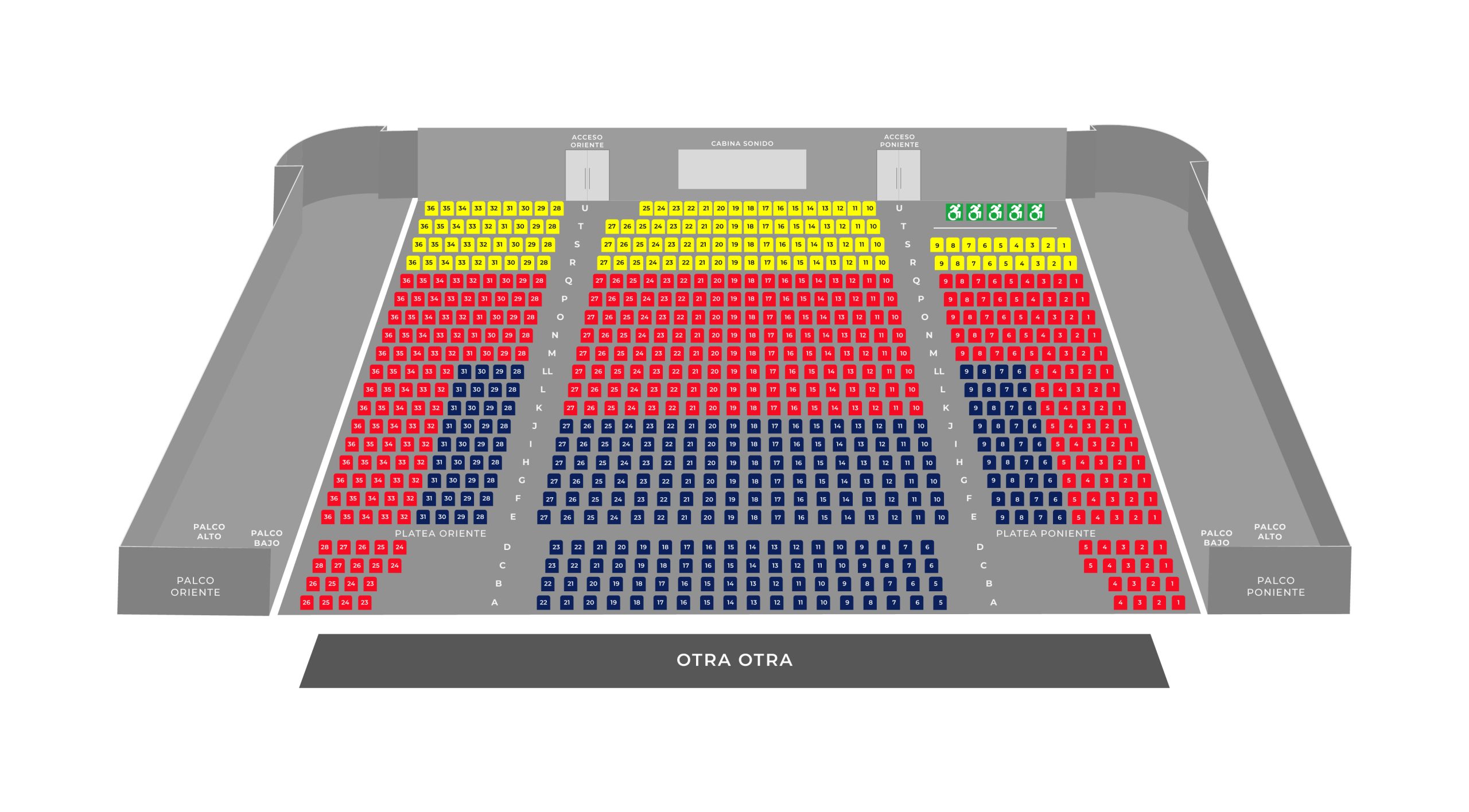 Plano de la Sala - Teatro Municipal de Las Condes