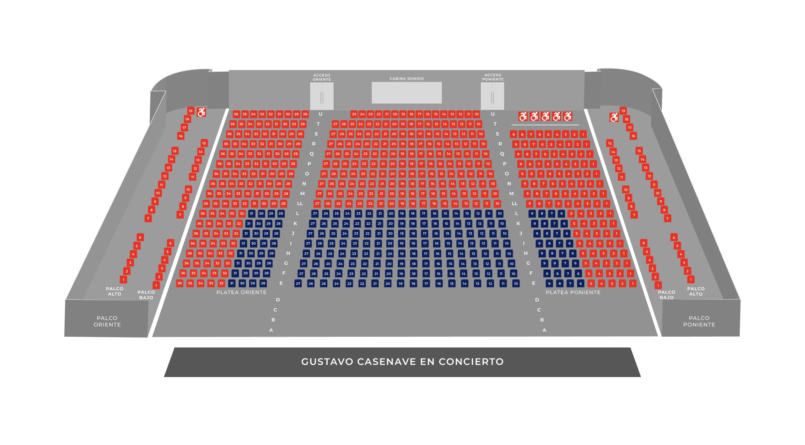 Plano de la Sala - Teatro Municipal de Las Condes