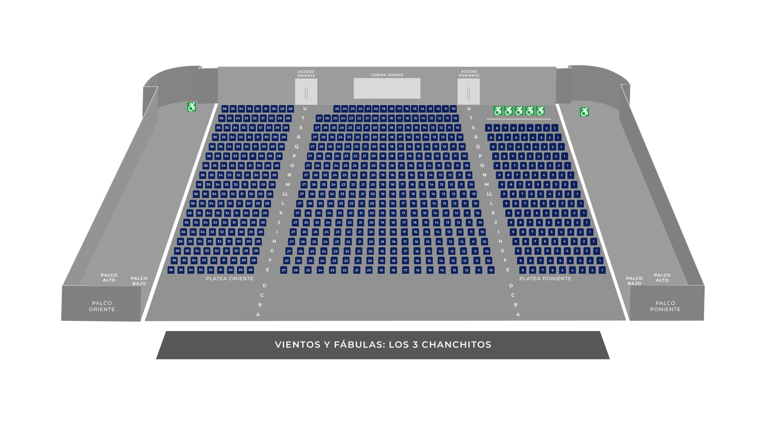 Plano de la Sala - Teatro Municipal de Las Condes