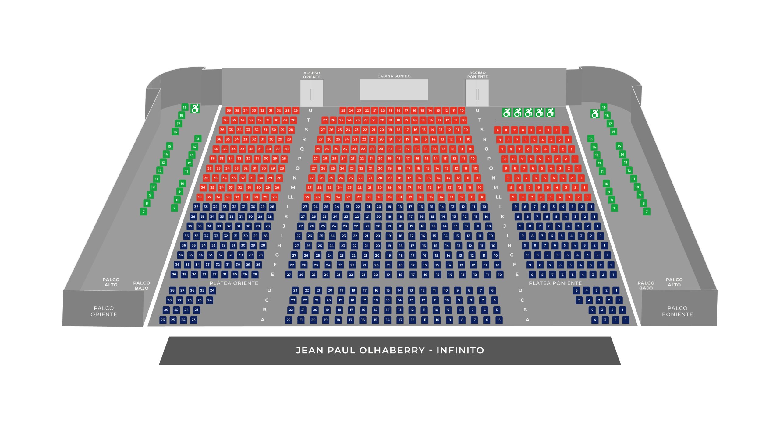 Plano de la Sala - Teatro Municipal de Las Condes