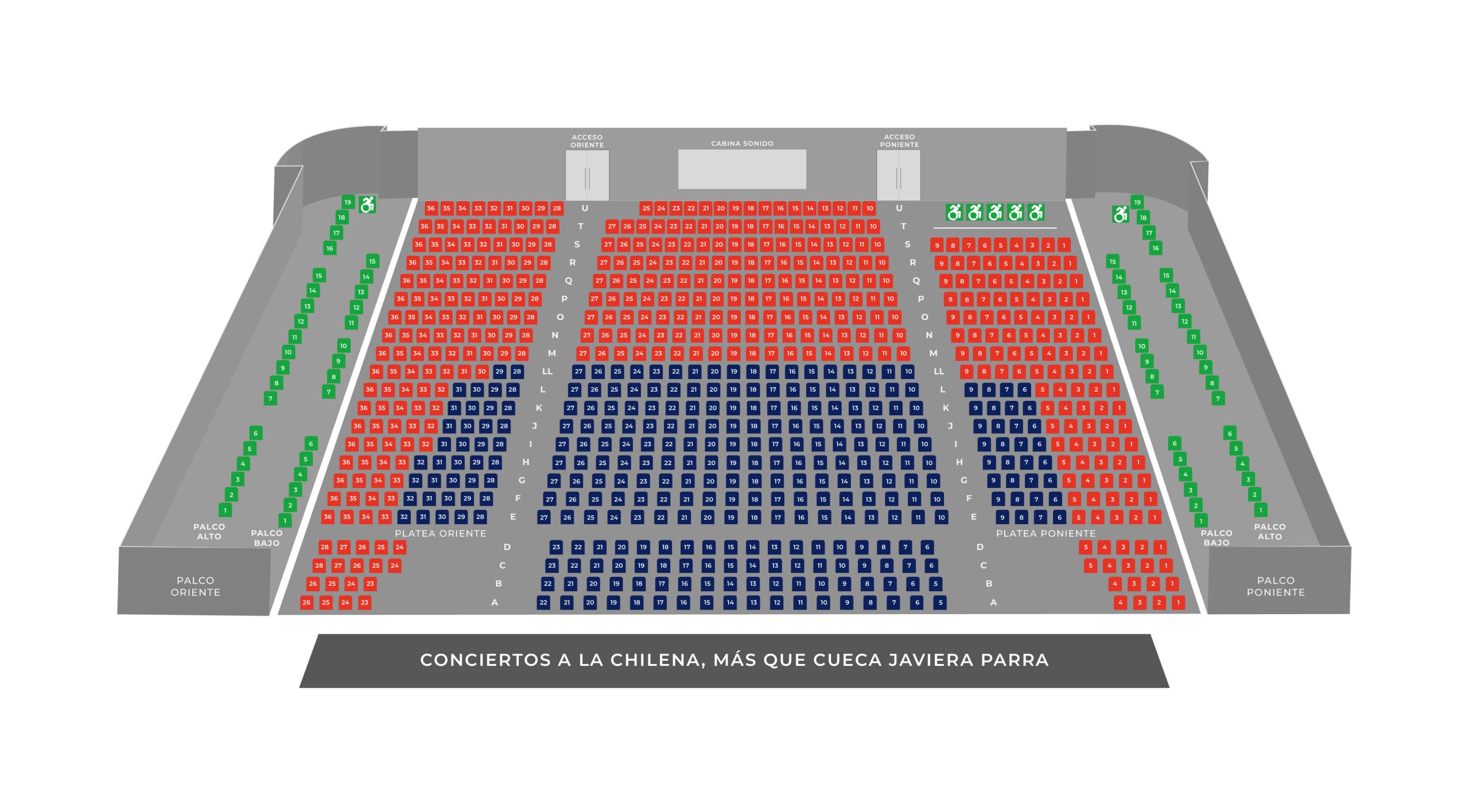 Plano de la Sala - Teatro Municipal de Las Condes