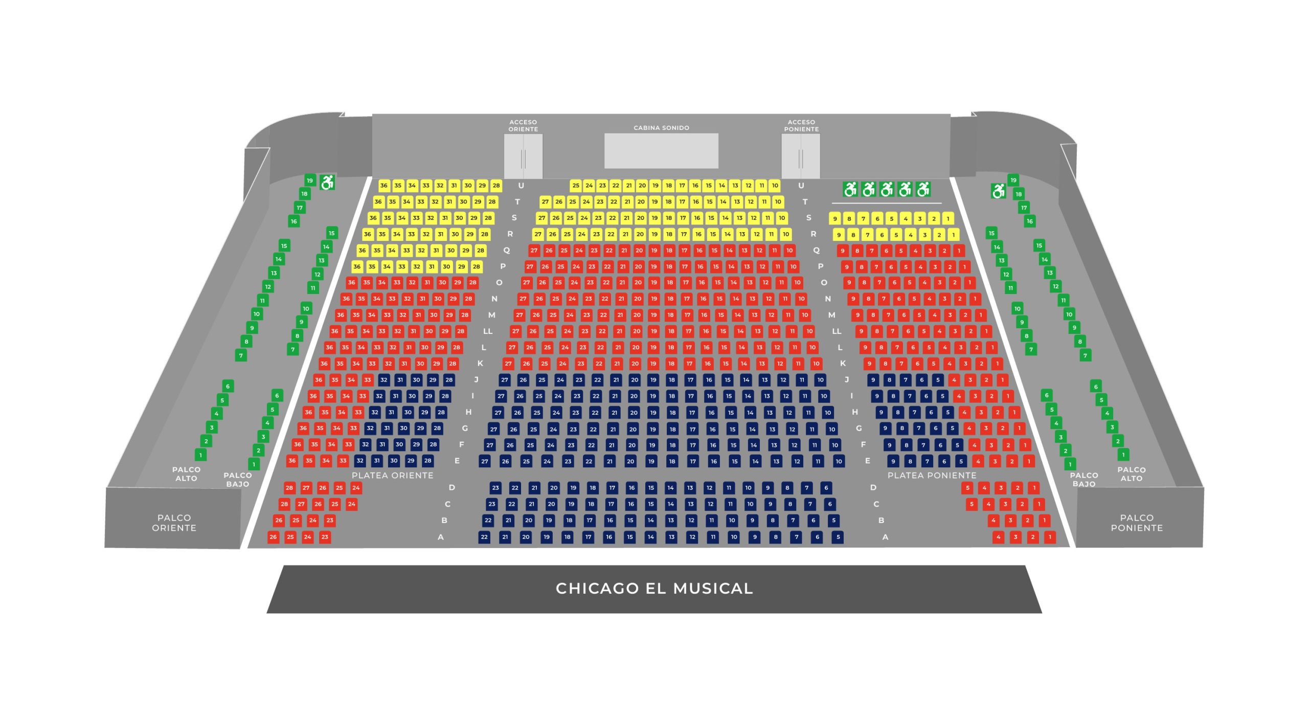 Plano de la Sala - Teatro Municipal de Las Condes