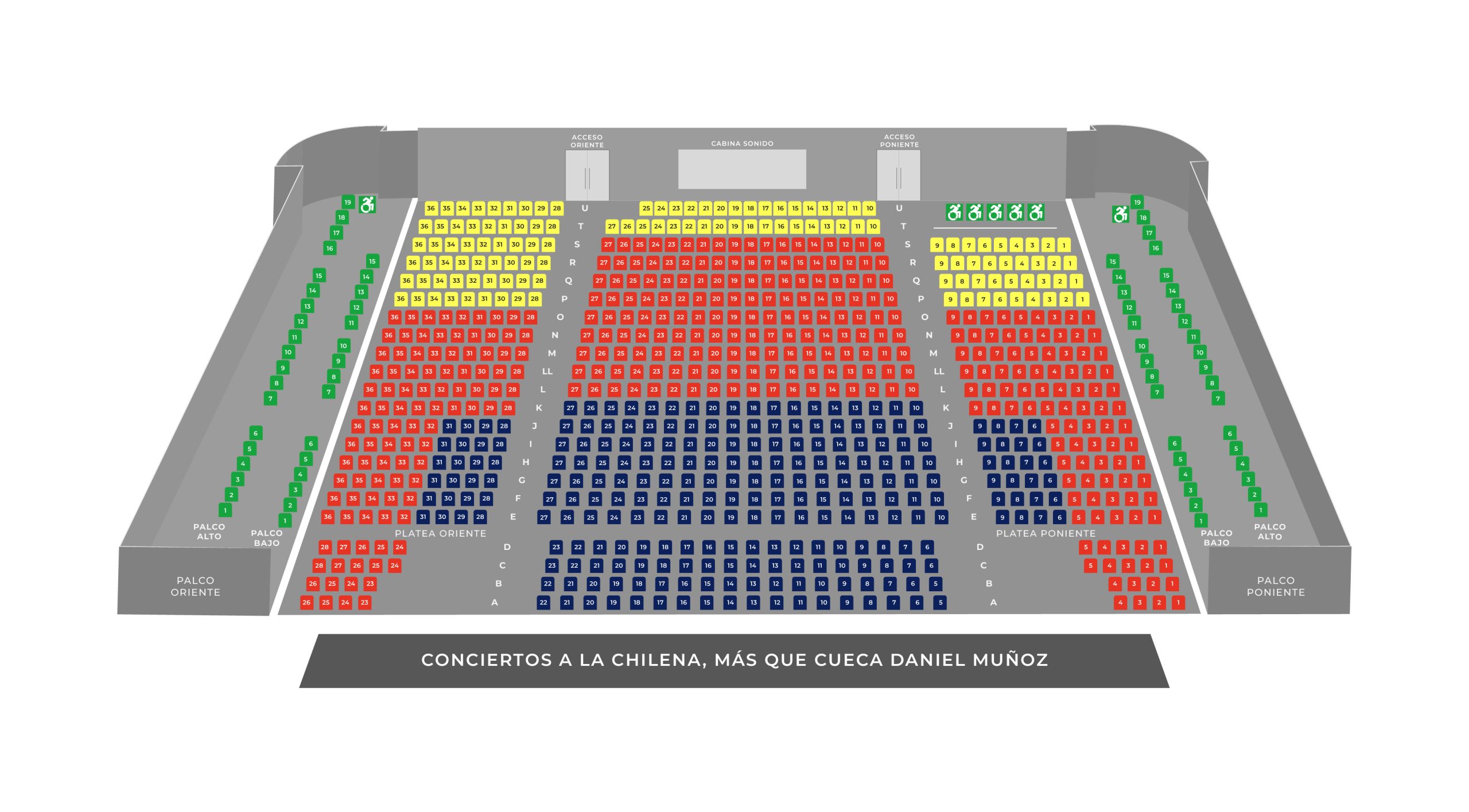 Plano de la Sala - Teatro Municipal de Las Condes