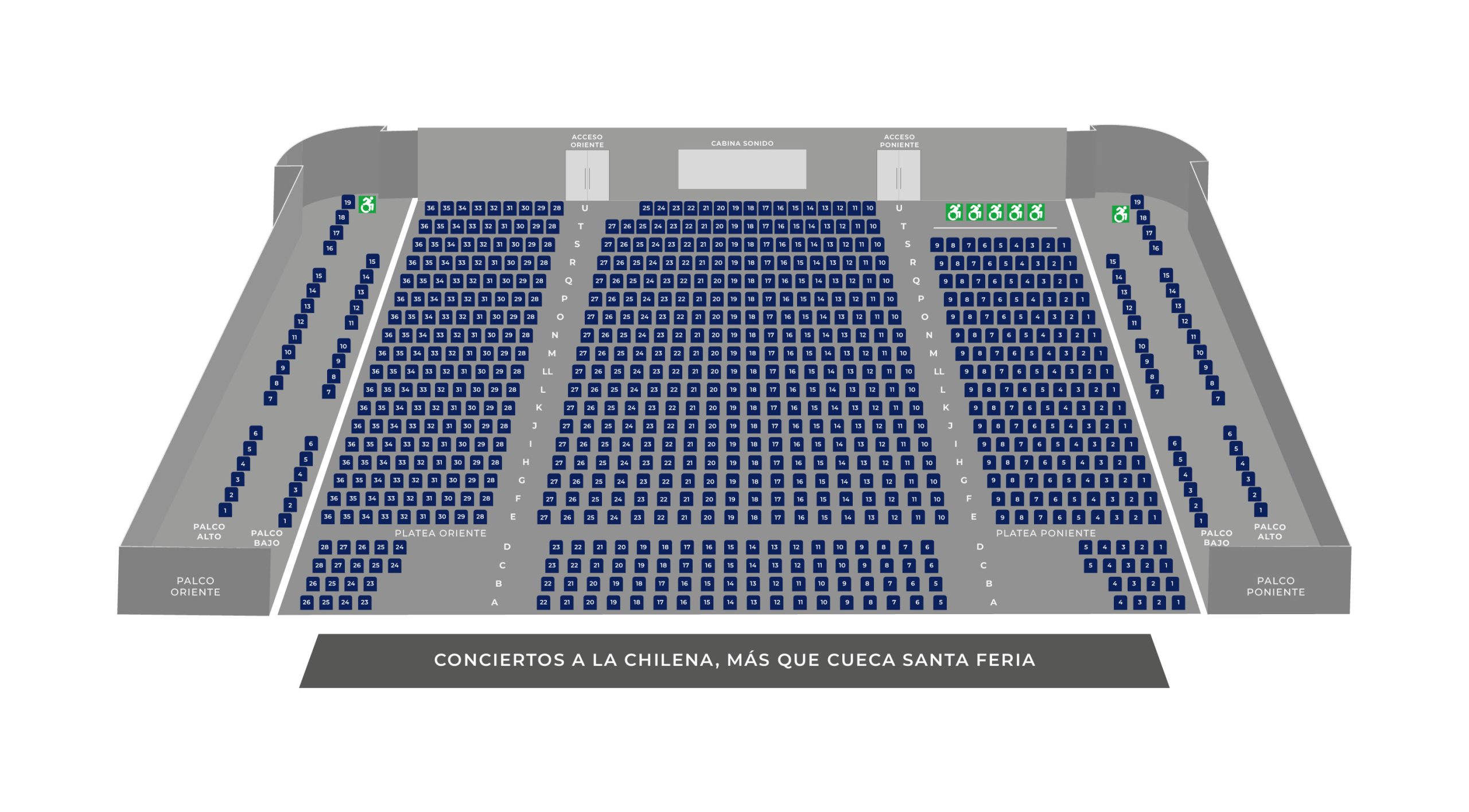 Plano de la Sala - Teatro Municipal de Las Condes